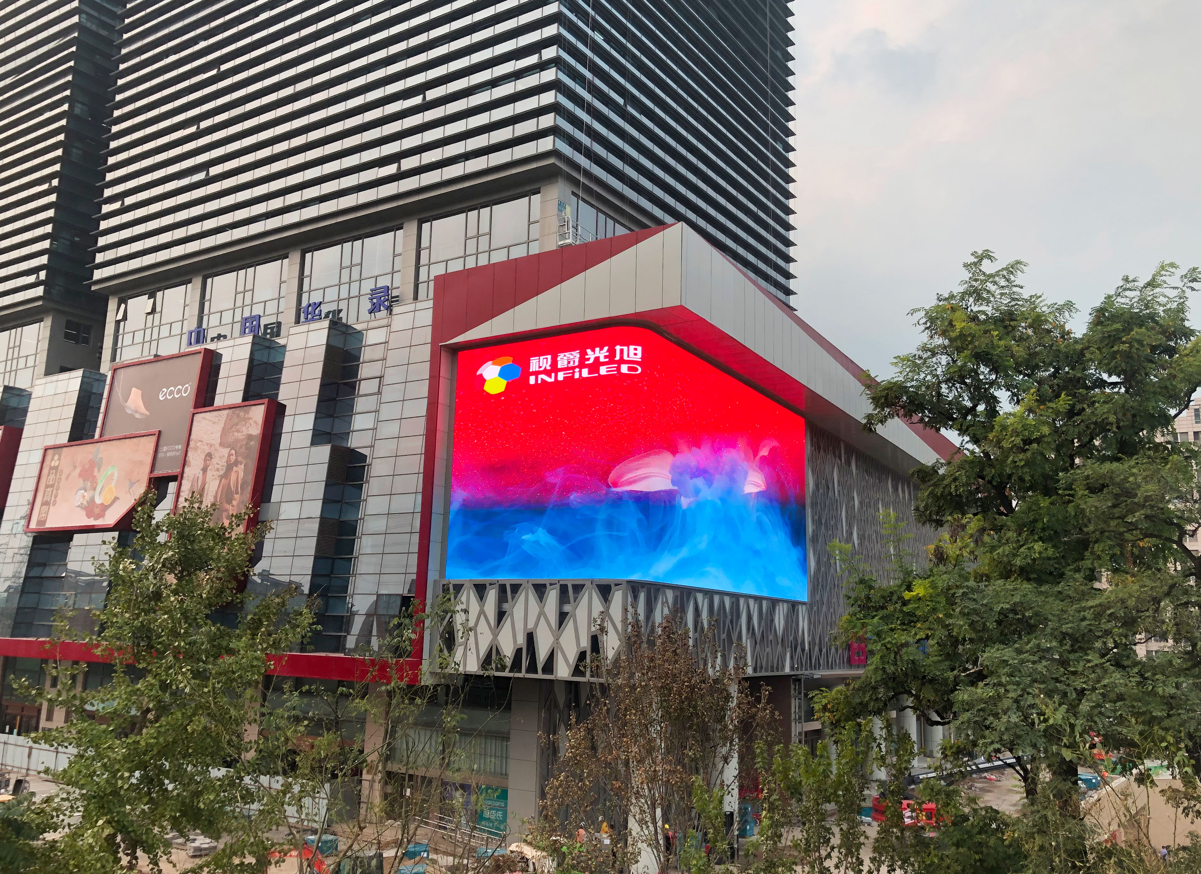 INFiLED outdoor fixed LED display installed in Jinding Times Square, Beijing, China