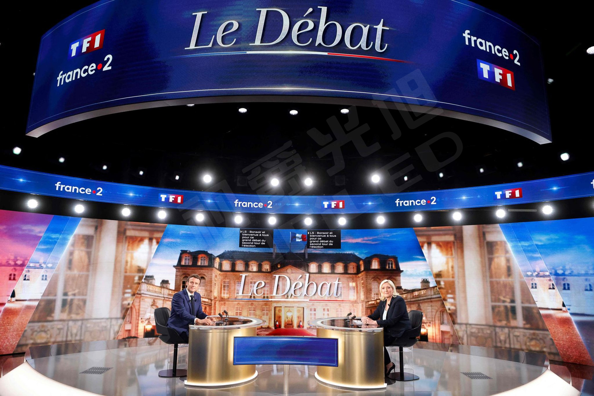 视爵光旭为2022法国总统大选电视辩论舞台提供LED显示屏支持
