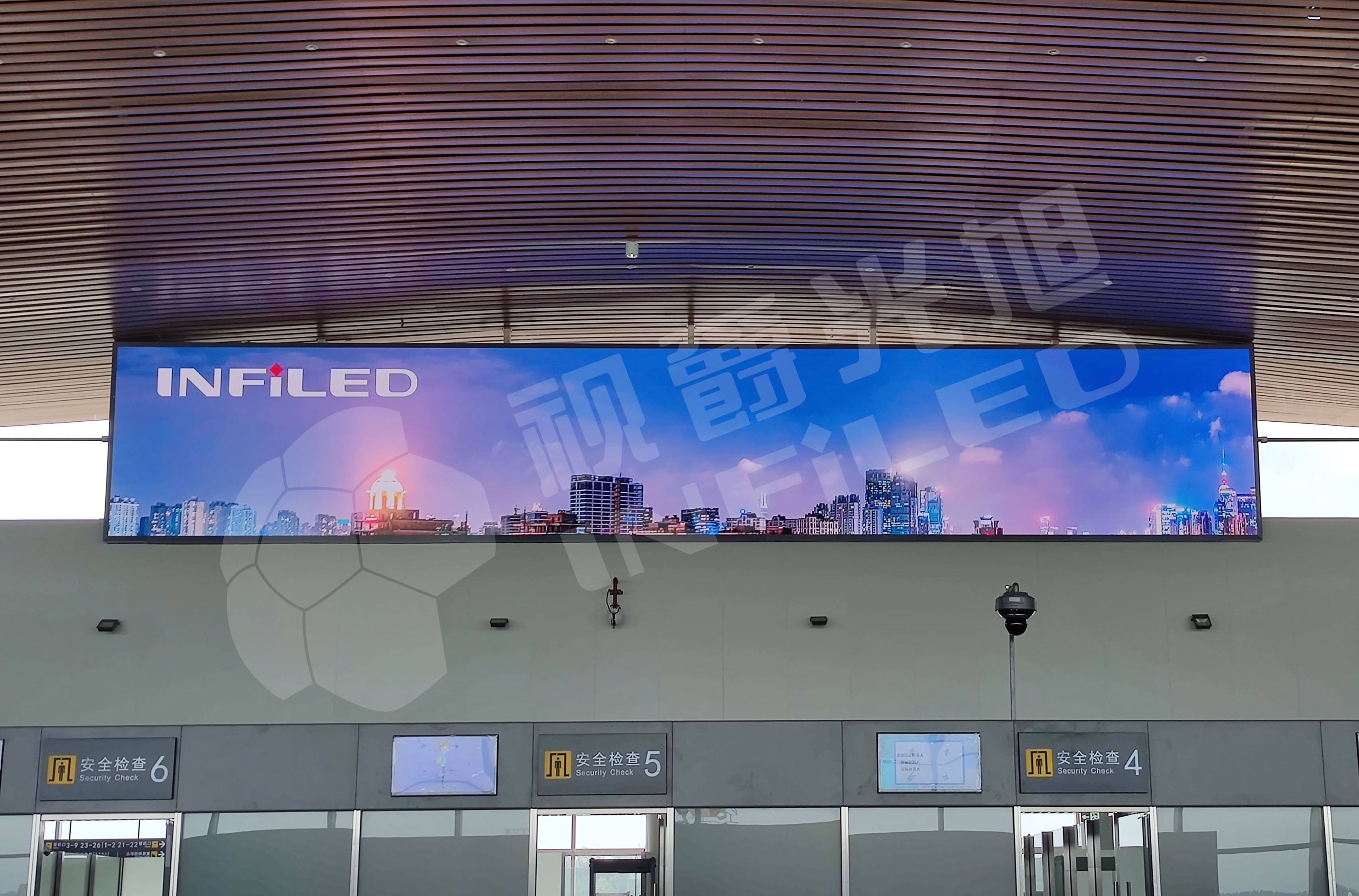 助力航站楼信息化建设,领秀系列航显LED大屏亮相绵阳南郊机场
